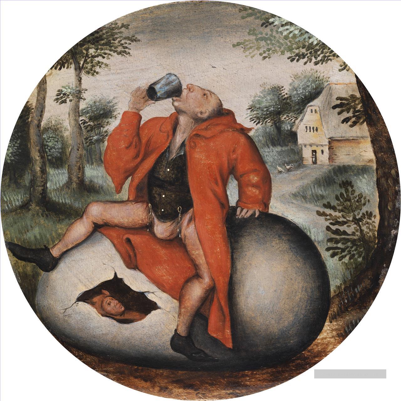 Drunkard sur un oeuf Pieter Brueghel le Jeune Peintures à l'huile